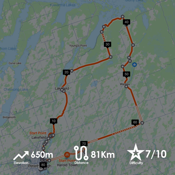 Route 2A | Cottage Country - 80Km