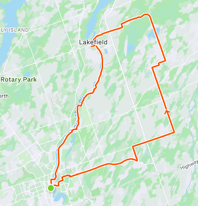 Lakefield Gravel Backroads Loop - 49.3Km
