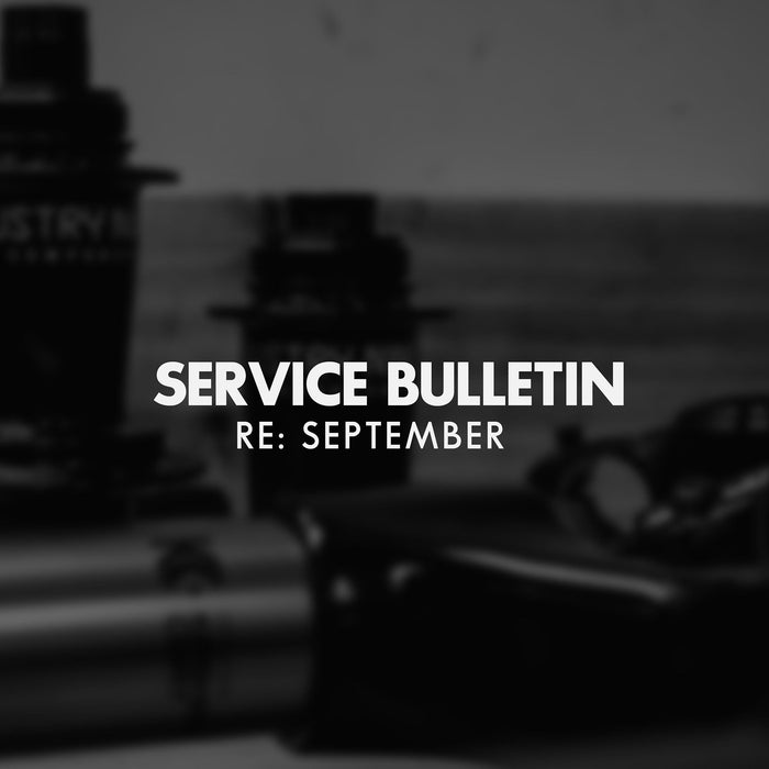 An update from our service department