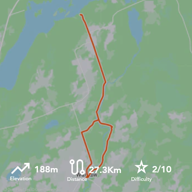 Warsaw - McCrackens Landing - Warsaw - 27.3Km