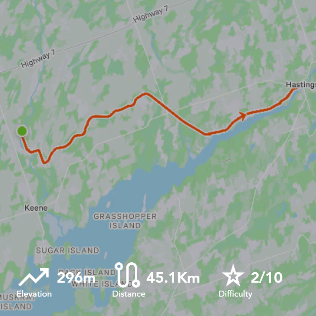 Hope Mill - Hastings - Hope Mill - 45.1Km