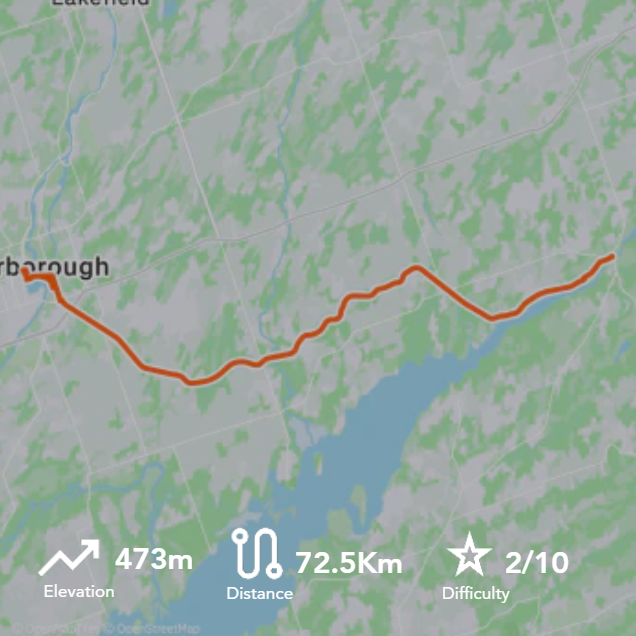To Hastings - Trans Canada Trail East - 72.5Km
