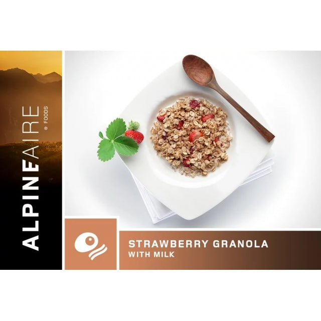 Strawberry Granola with Milk
