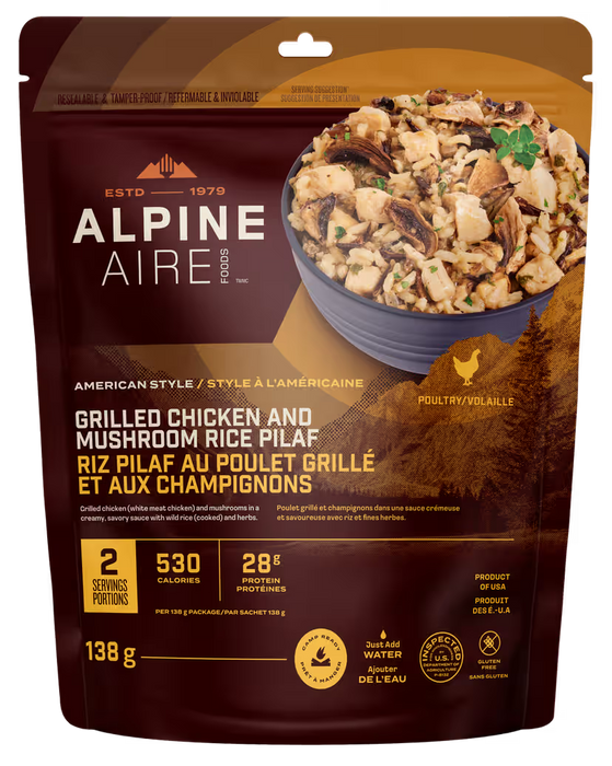 Grilled Chicken And Mushroom Wild Rice Pilaf