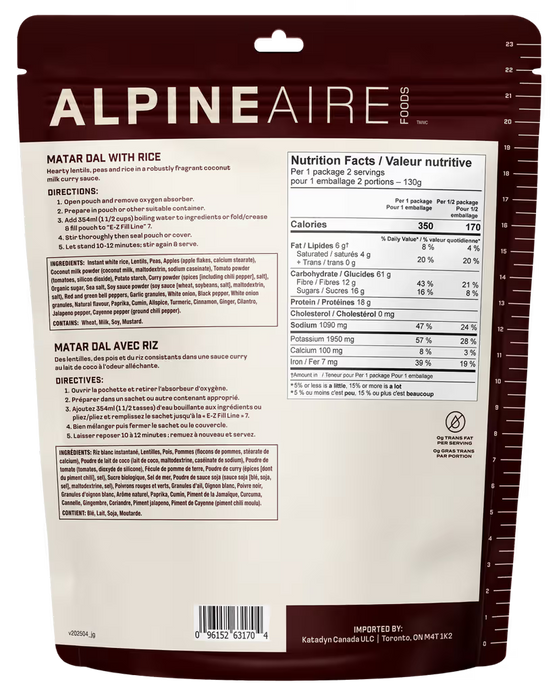 Alpineaire Matar Dal With Rice