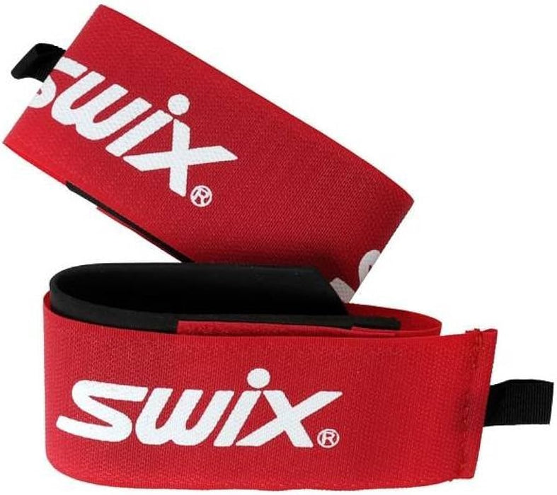 Wide Alpine Ski Straps - Red
