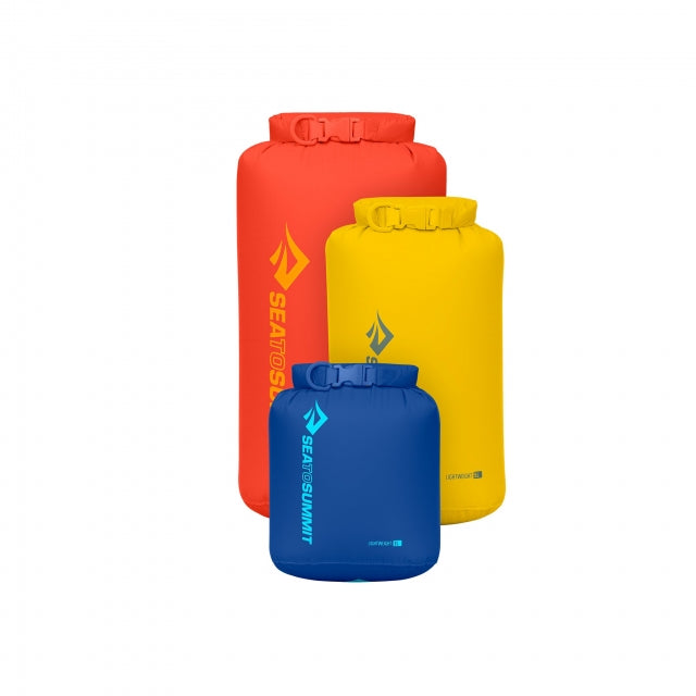 Lightweight Dry Bag Set Multi 3-sack [1] 3L Blue, [1] 5L Yellow, [1] 8L Orange