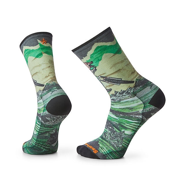 Bike Zero Cushion Wolf Print Crew Socks