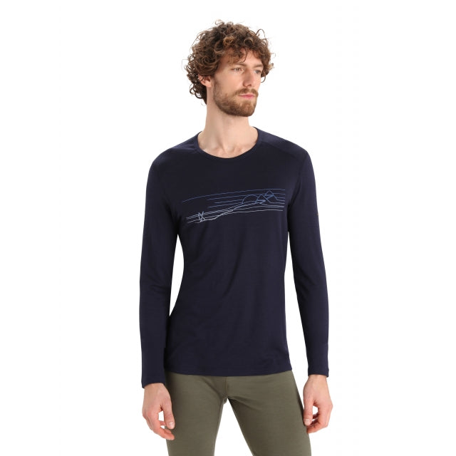 Men's 200 Oasis LS Crewe Ski Stripes