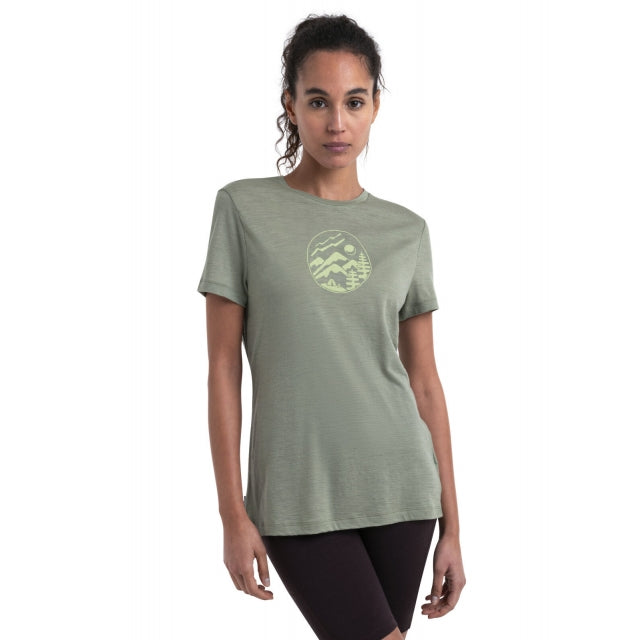 Women Merino 150 Tech Lite SS Tee Camping Circle