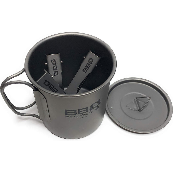 Bitty Big Q Titanium Mug/Lid Cutlery Set
