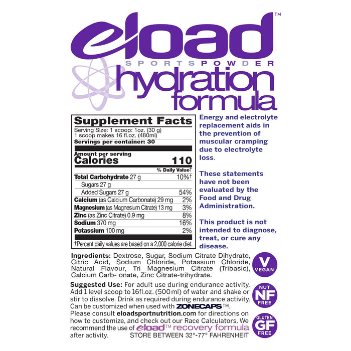 eload Hydration Formula Drink Mix 900g
