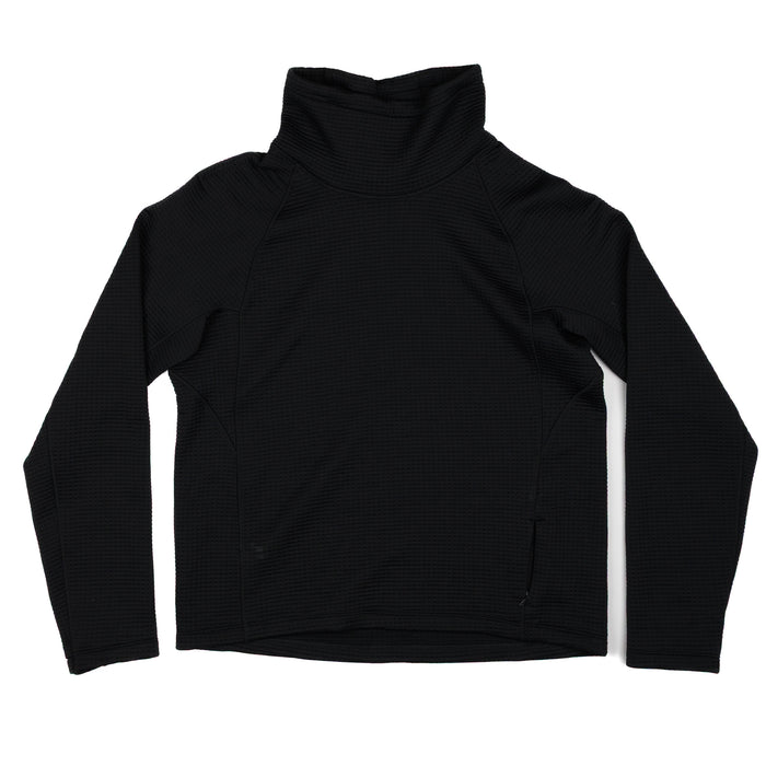 Women's Waffleknit Funnel Neck Long Sleeve Top