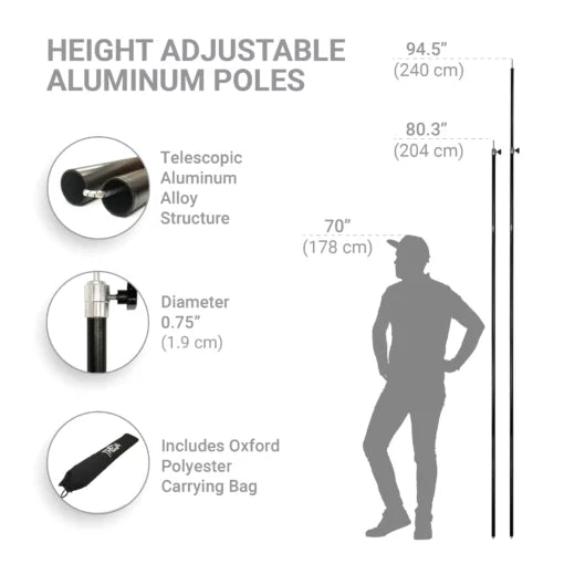 Aluminum Poles Pair