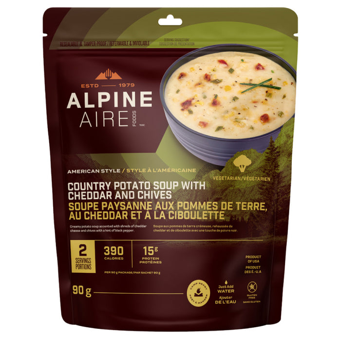 Country Potato Soup With Cheddar And Chives
