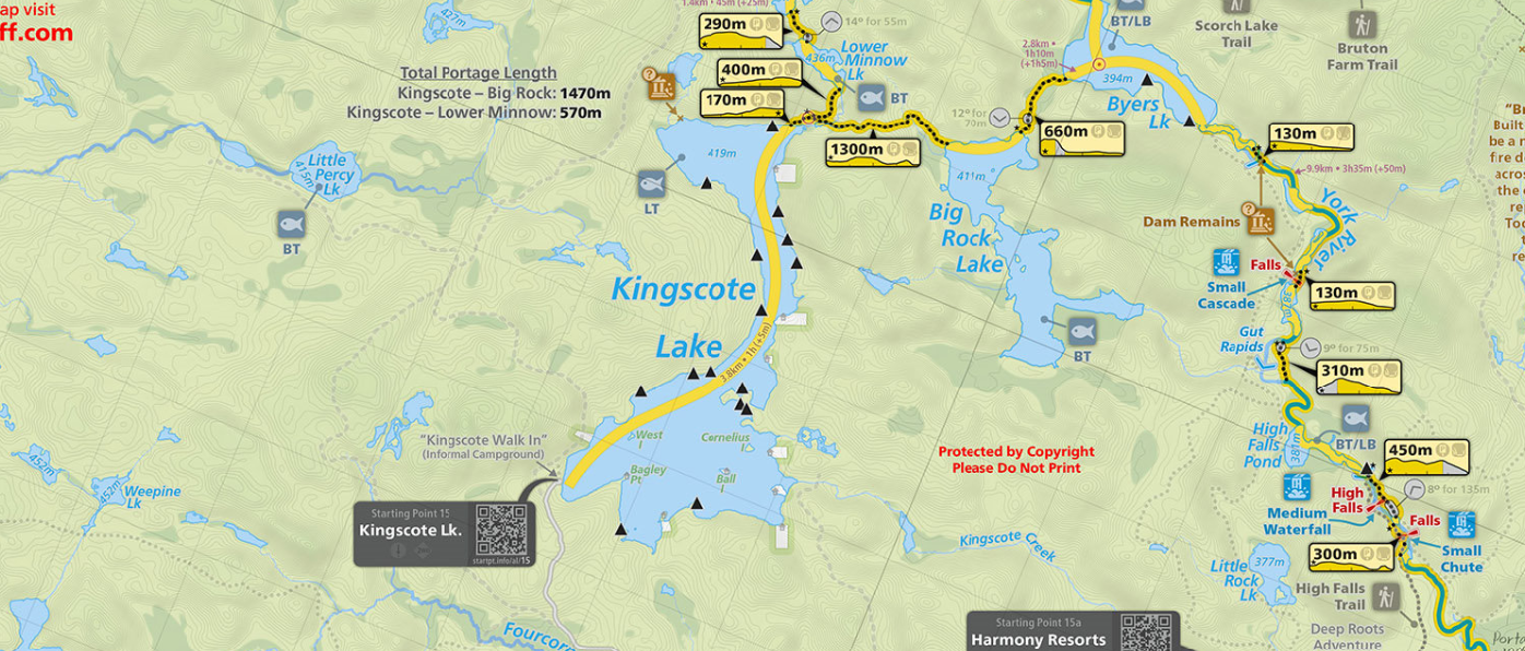 South Algonquin Paddling Map