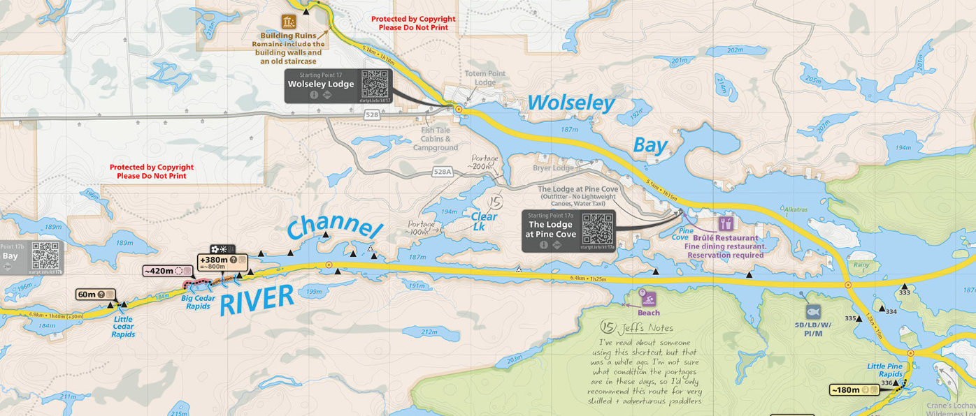 East French River Paddling Map Version 2