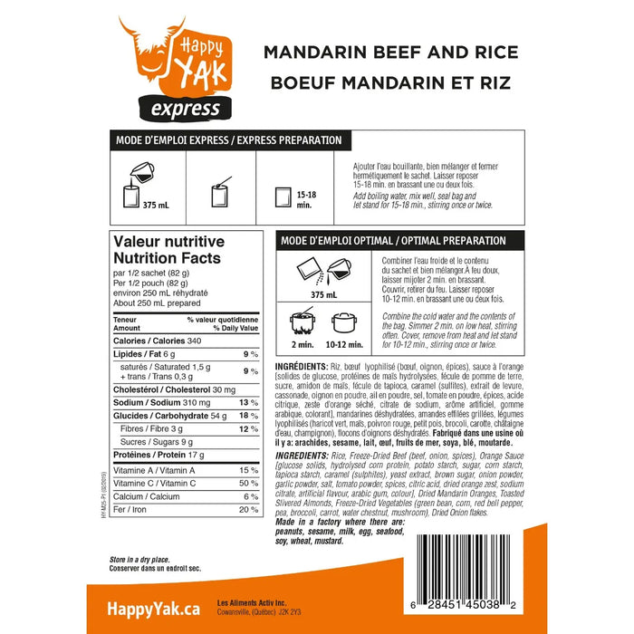 Mandarin Beef and Rice (gluten free,lactose free)