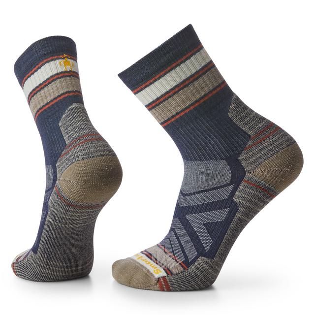 Unisex Hike Striped Mid Crew Socks