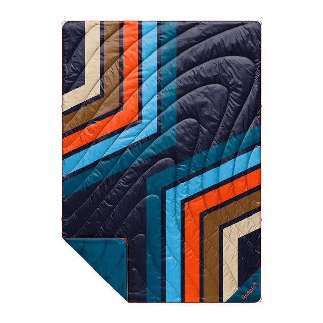 Original Puffy Blanket - Midnight Retro Stripes