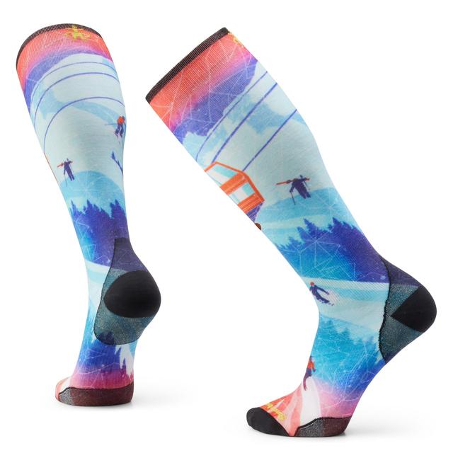 Unisex  Ski Day Print Over The Calf Socks