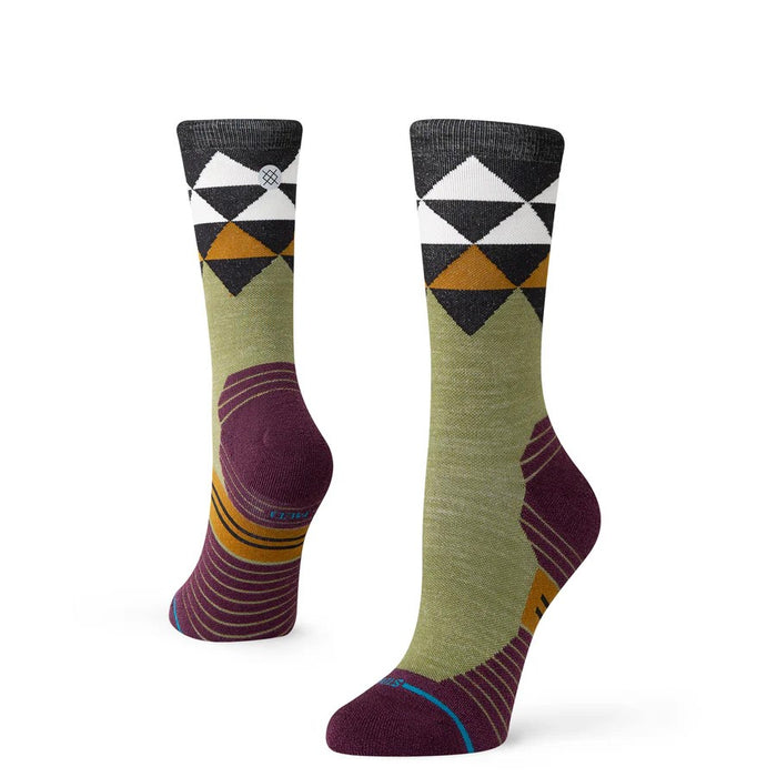 Womens Quadrilateral Light Wool Crew Socks