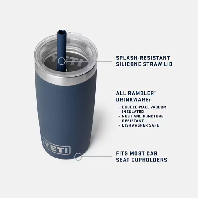 Rambler Jr. 295 ml / 10 oz Tumbler  WITH SILICONE STRAW LID