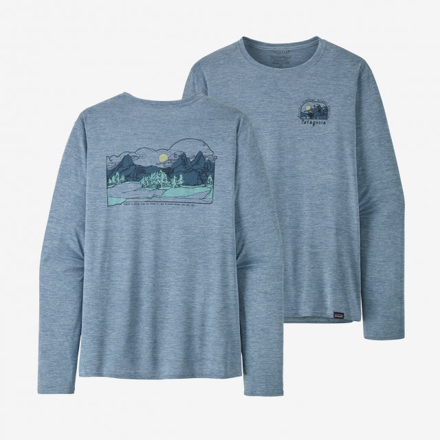Men's Long-Sleeved Capilene® Cool Daily Graphic Shirt - Waters - Patagonia  Elements